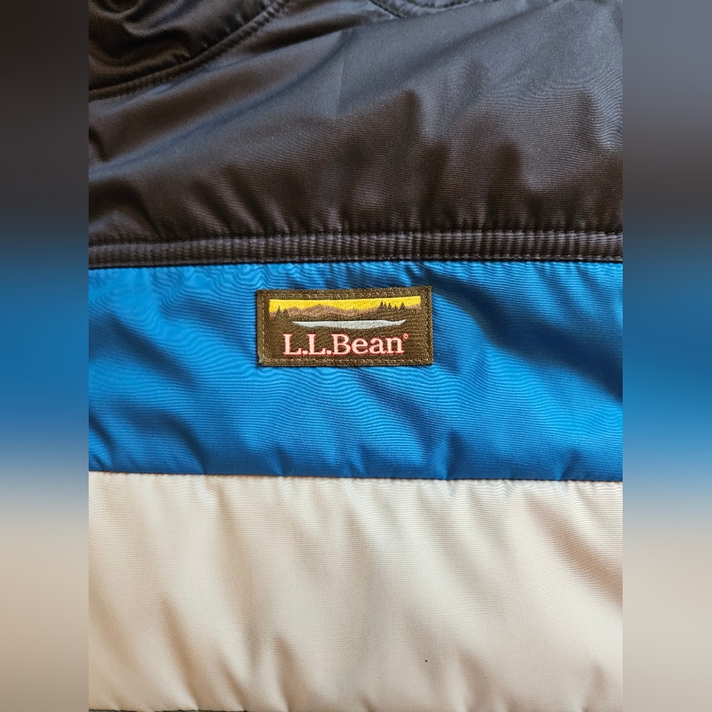 L.L. Bean Colorblock Puffer Jacket Sz M - Picture 2 of 7